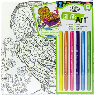 Royal & Langnickel® Canvas Art™ Owl Markers Kit