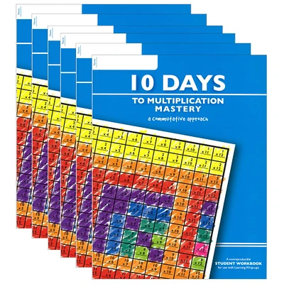 Learning Wrap-Ups 10 Days to Multiplication Workbooks, 6ct.