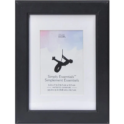 Black Flat Frame with Mat