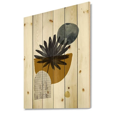 Designart - Tropical Palm Leaf & Abstract Geometry Shapes I