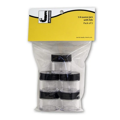 12 Packs: 5 ct. (60 total) Jacquard 0.25oz. Clear Containers