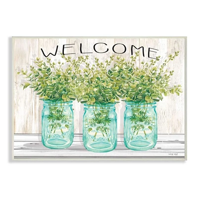 Stupell Industries Country Greenery Welcome Wall Plaque