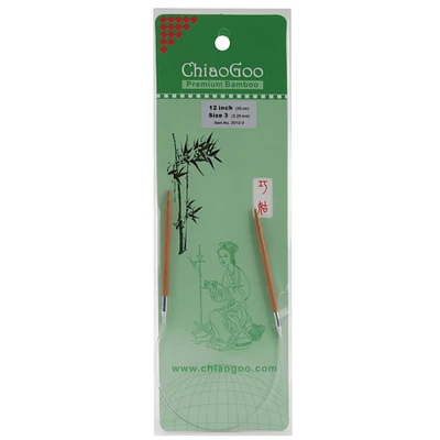 ChiaoGoo 12" Bamboo Circular Knitting Needles