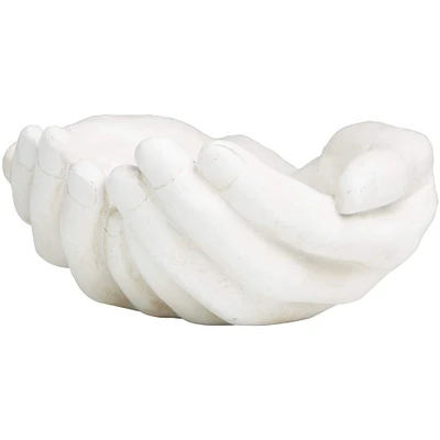 15" White Open Hands Sculpture