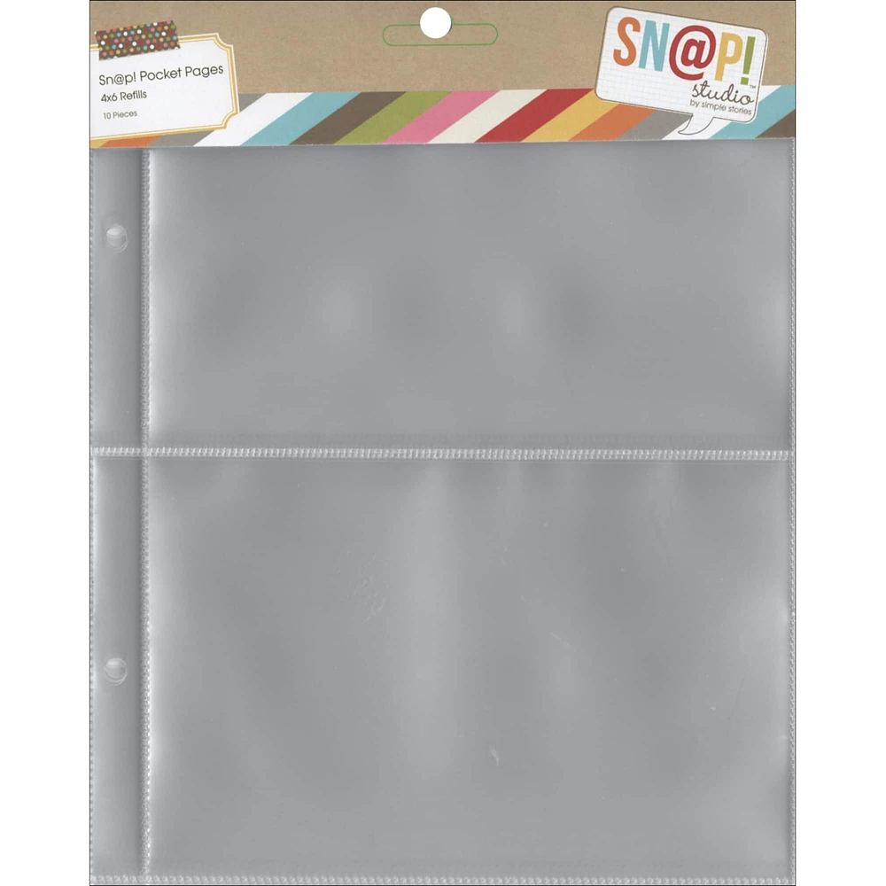 Simple Stories Sn@p!™ 4" x 6" Pocket Pages for 6" x 8" Binders, 10ct.