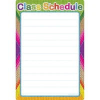 Smart Poly™ Burlap Stitched Class Schedule Chart w/Grommet, 10ct.
