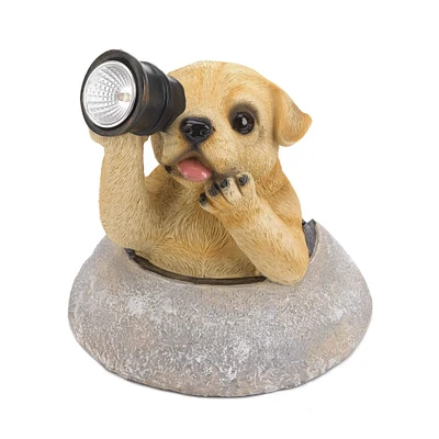 5.7" Puppy with Telescope Solar Light