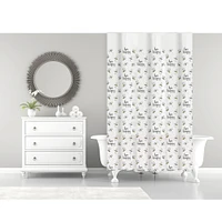 Bath Bliss Bee Happy Design Shower Curtain