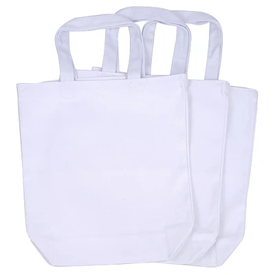 12 Packs: 3 ct. (36 total) White Cotton Tote Bags by Make Market®