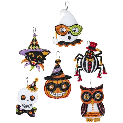 Bucilla® Vintage Halloween Felt Ornaments Applique Kit Set