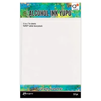 6 Packs: 10 ct. (60 total) Ranger Tim Holtz® Alcohol Ink YUPO® White Heavystock