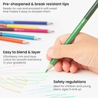 Arteza® Kids Colored Pencils, double sided, Set of 50 pcs