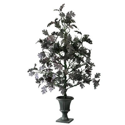 48" Potted Halloween Black Oak Tree