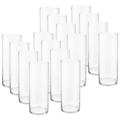 12 Pack: 18" Cylinder Glass Vase by Ashland®