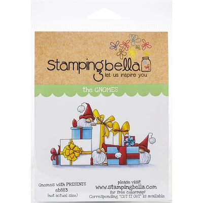 Stamping Bella Gnomes with Presents Cling Stamps