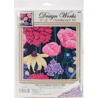 Design Works™ Midnight Floral Needlepoint Kit