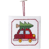 Bucilla® 2.5" Christmas Whimsy Ornaments Counted Cross Stitch Kit