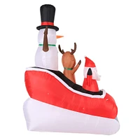 8ft. Airflowz Inflatable Santa Sleigh Ride