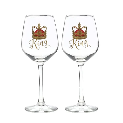 12oz. King & King Wine Glass Set