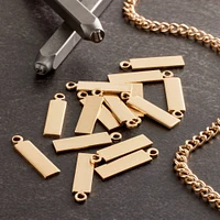 ImpressArt® Brass Rectangle Tag with Ring Premium Stamping Blanks™