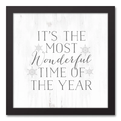 The Most Wonderful Time of the Year 12x12 Black Framed Canvas