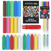 Arteza® Kids Ultimate Chalk Set of 37 pcs, Pink Box Handle