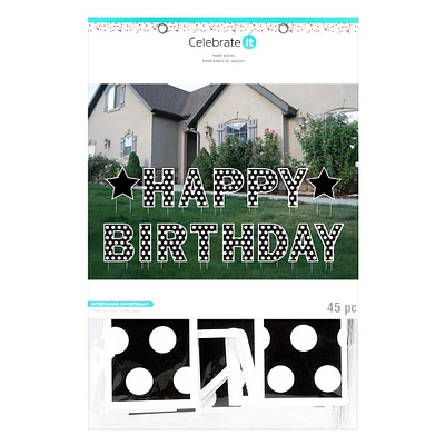 Polka Dot Happy Birthday Yard Sign by Celebrate It™