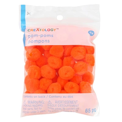 Orange Pom Poms by Creatology™, 65ct.