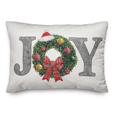 Joy Wreath Indoor/Outdoor Pillow