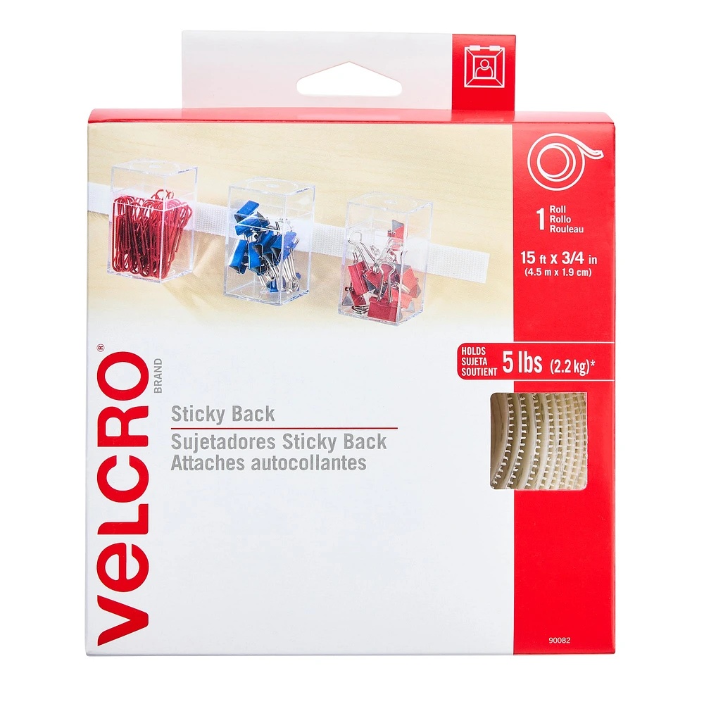 VELCRO® Brand Sticky Back Tape, 15ft.