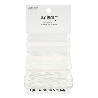 12 Pack: White Nylon Cord Assortment by Bead Landing™
