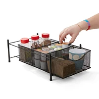 Mind Reader -Compartment Pull-out Sliding Organizing Drawer Storage Basket