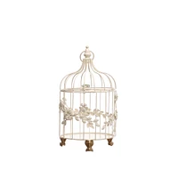 14" White Floral Tabletop Birdcage by Ashland®