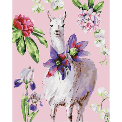Flower Llama Paint-by-Number Kit by Artist's Loft®