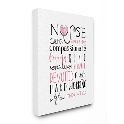 Stupell Industries Nurse Inspirational Description Healthcare Professional Gratitude Canvas Wall Art