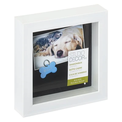 White Mini Shadow Box, 6" x 6" By Studio Décor®