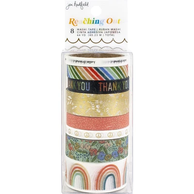 Jen Hadfield Reaching Out W/Gold Foil Accents Washi Tape Set