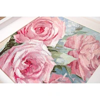 Letistitch Pale Pink Roses Counted Cross Stitch Kit