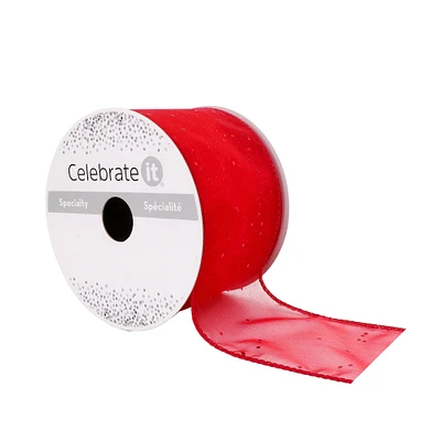2.5"x 10yd. Glitter Shimmer Wired Ribbon by Celebrate It® Specialty