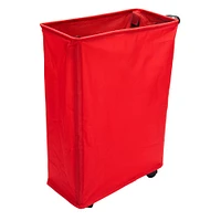 Mind Reader Red Slim Rolling Laundry Hamper