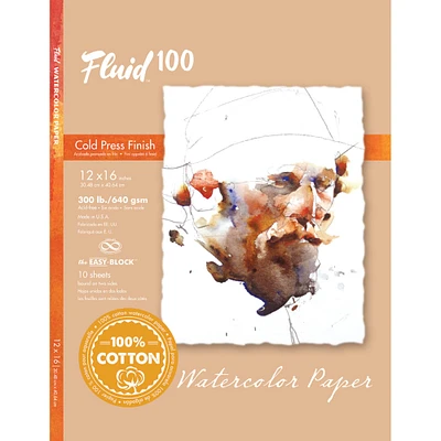 Global Art Fluid 100™ Cold Press Watercolor Paper Block