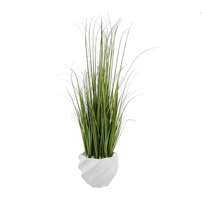 Flora Bunda® 3ft. Grass in White Cement Pot