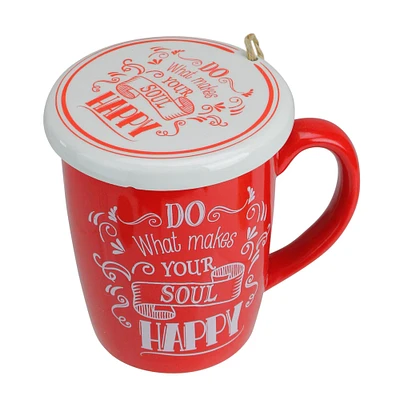 Red & White Soul Happy Mug & Ornament Gift Set