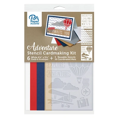 PA Paper™ Accents Adventure Cardmaking Kit with Stencils