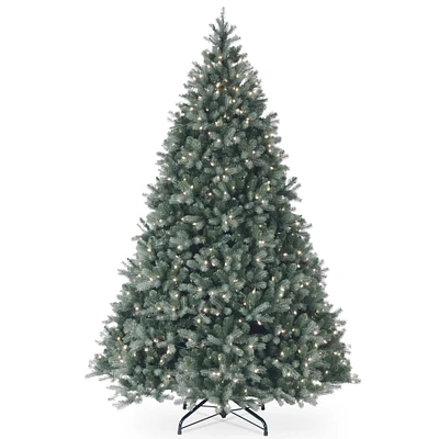 9ft. Pre-Lit Feel Real® Downswept Douglas® Blue Fir Artificial Christmas Tree, Clear Lights