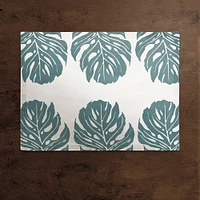 Three Leaf Monstera 18" x 14" Cotton Twill Placemat