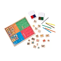 Melissa & Doug® Animals Deluxe Wooden Stamp Set