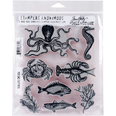 Stampers Anonymous Tim Holtz® Sea Life Cling Stamps