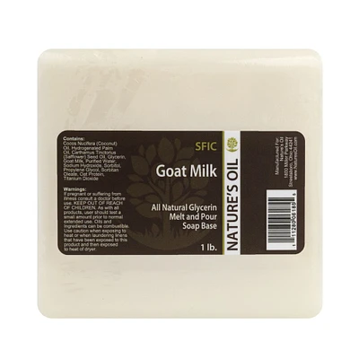 Nature's Oil All-Natural Goat Milk Melt and Pour Soap Base