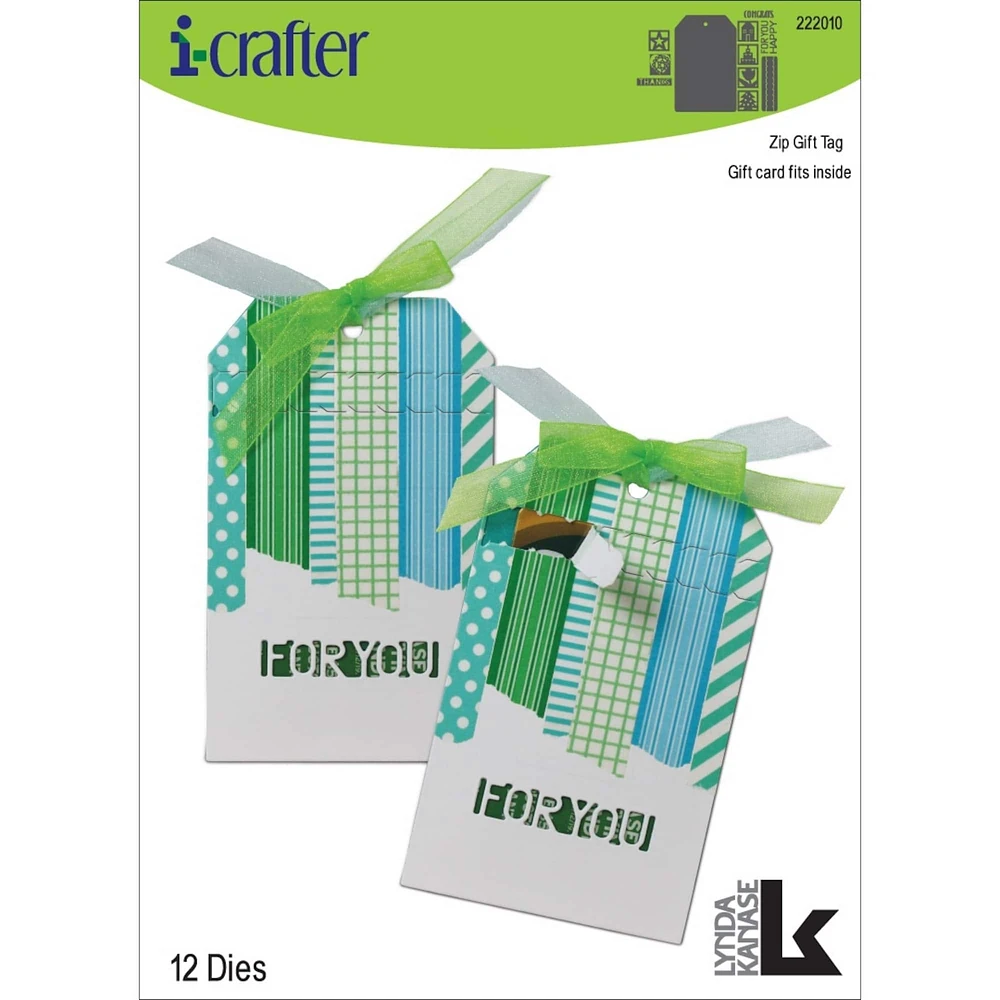 i-crafter Dies-Zip Gift Tag